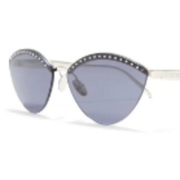 ALAÏA 61mm Cat Eye Sunglasses silver blue - Picture 2 of 12